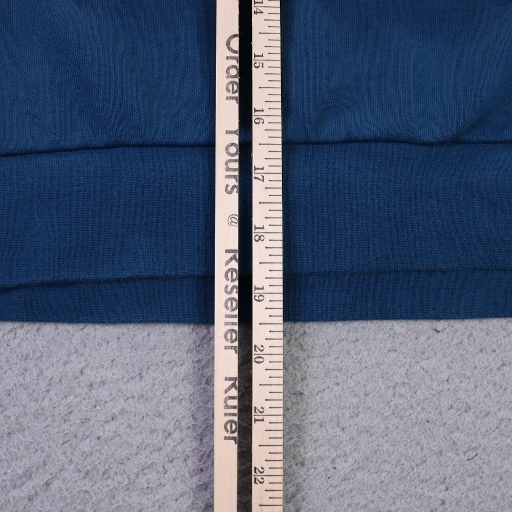 Nike Dry Cropped Sweatshirt Womens 2X Plus Blue LS Logo Center Swoosh DRI FIT - Picture 8 of 9